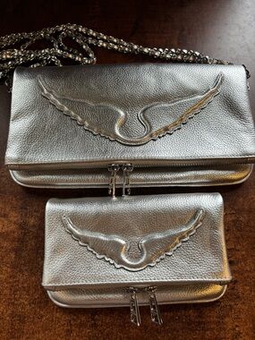 Zadig & Voltaire Pochette Rock Nano Clutch Metallic